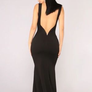 This Gown Needs A Crown Dress- Fashion Nova black